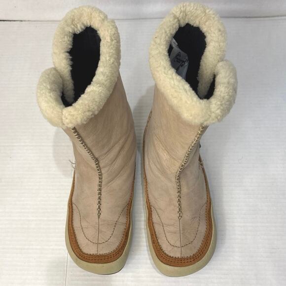 Merrell Boots Women 7.5 Spirit Tibet High Timber Winter Snow Boot J20032 Beige - Picture 7 of 8